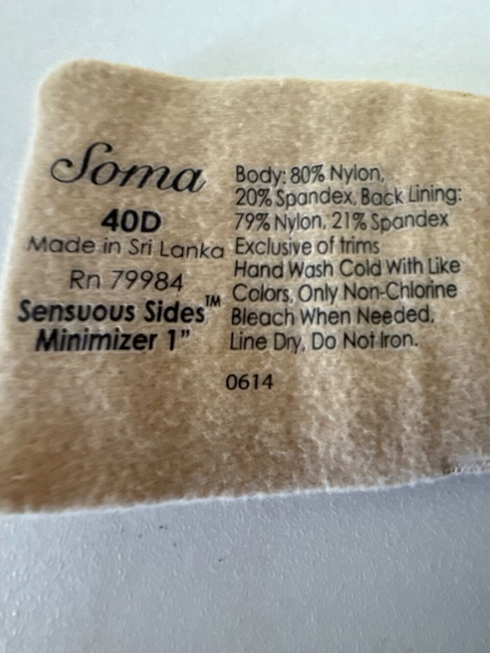 Soma 40D Satin Paisley Sensuous Sides Minimizer Underwire Unlined Soft Cup Bra - Picture 10 of 10
